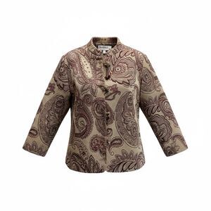 Flashback Paisley Tapestry Jacket Boho Cottagecore Toggle Coat P/L